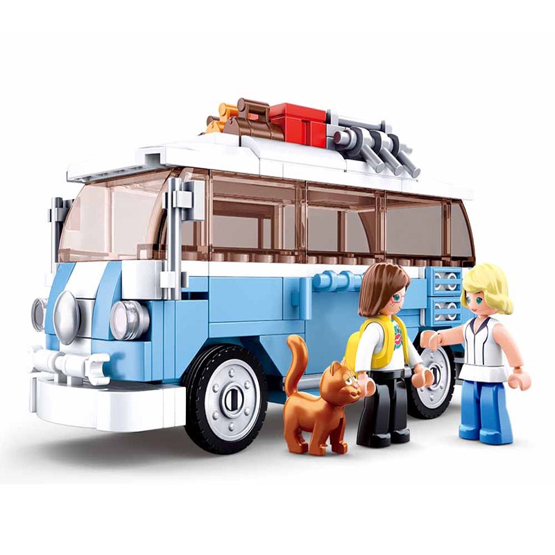 227pcs-sluban-0707-van-bus-building-blocks-city-car-series-minifigure-bricks-children-toys-compatible-with-ingly