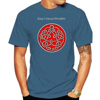 เสื้อยืด พิมพ์ลาย King Crimson Discipline สีดํา สําหรับผู้ชายสามารถปรับแต่งได้