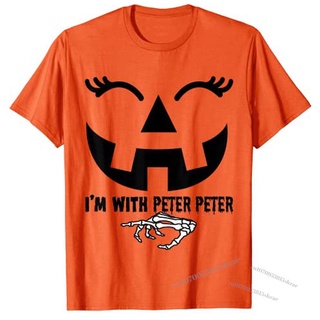 เสื้อยืดผ้าฝ้ายพิมพ์ลาย เสื้อยืด พิมพ์ลายกราฟฟิค Peter Pumpkin Eater Wife Halloween เครื่องแต่งกายคู่รัก สไตล์โกธิค