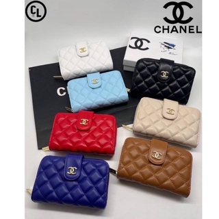 งานเข้าใหม่สวยๆจ้า กระเป๋าสตางค์ chanel หนังคาเวียร์