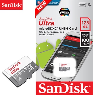 Sandisk Micro SD Card 128 GB Class10 (100mb/s)533x สำหรับใส่ กล้องวงจรปิด เมมโมรี่การ์ด Micro SDHC Ultra พร้อมส่ง COD