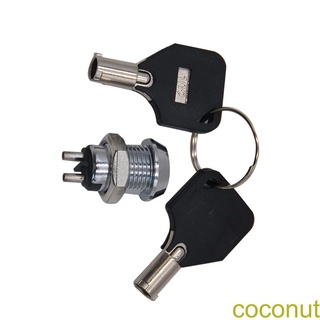 [Coco]3PCS/Set Universal Key Operated Security Barrel Switch SPST On-Off 2 Position Common 2 Keys