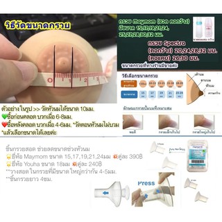 ภาพขนาดย่อของภาพหน้าปกสินค้าชุดอะไหล่กรวยปั้มนม Spectra ขนาด 20,24,28,32 มม (กรวย / ปากเป็ดสีขาว / กันย้อน / สายยาง + เพิ่ม ขวดนม) จากร้าน pumpnomhappy บน Shopee