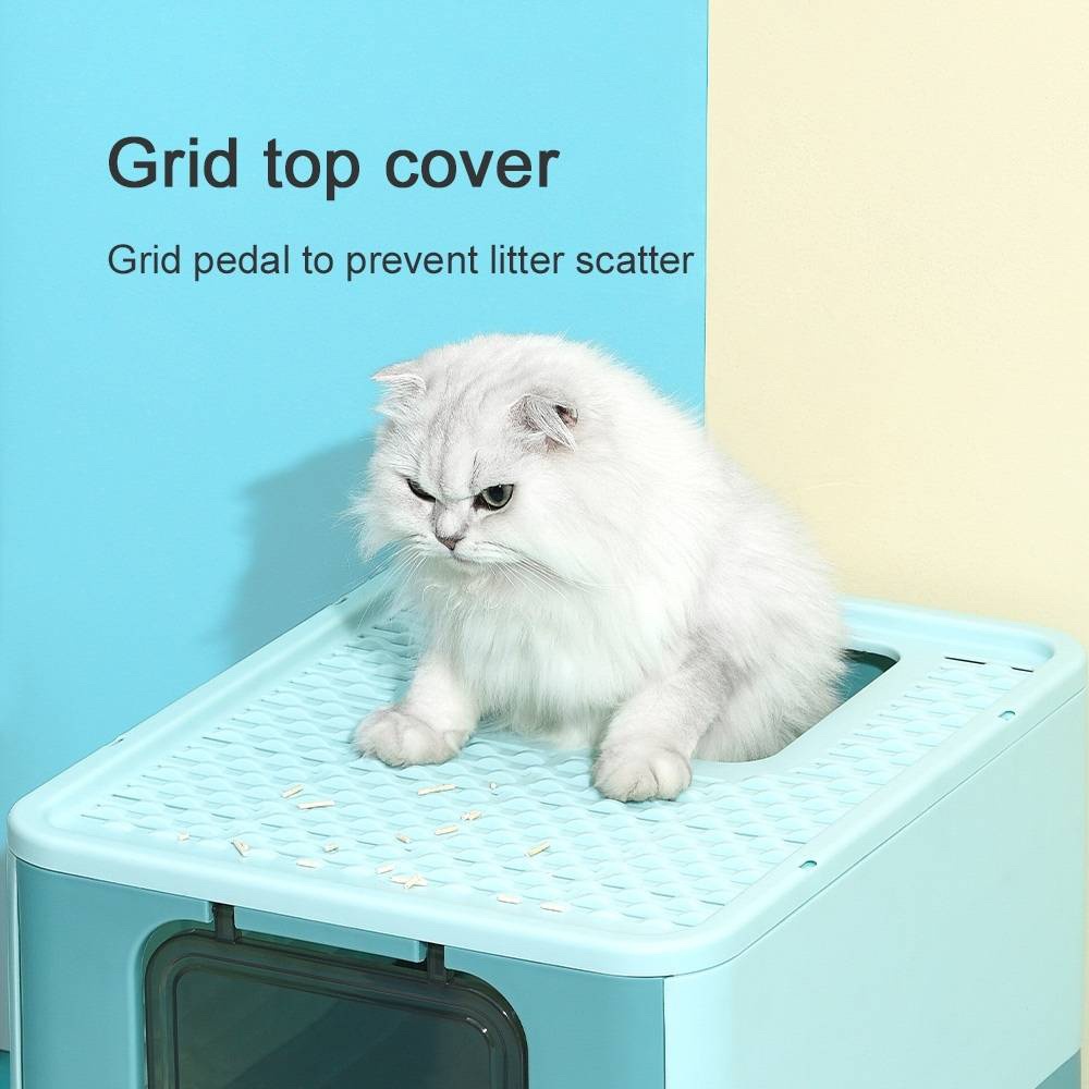 ราคาและรีวิวห้องน้ำแมว XXL ใหญ่ เก็บกลิ่นดี พับเก็บได้ size 55W*43L*39Hcm CAT LITTER BOX มีของพร้อมส่งค่ะ