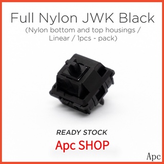 [Apc] Jwk สวิทช์ไนล่อนสีดํา (Full Nylon) สําหรับคีย์บอร์ด 5-Pin Housing Pom Stem 42 กรัม 58.5 กรัม