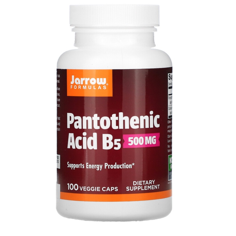 Jarrow Formulas Pantothenic Acid B5 500 mg, 100 Capsules Shopee Thailand