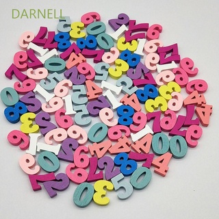 Darnell ตัวอักษรไม้ตัวเลขตัวอักษรสําหรับตกแต่งบ้าน Diy 100 ชิ้น