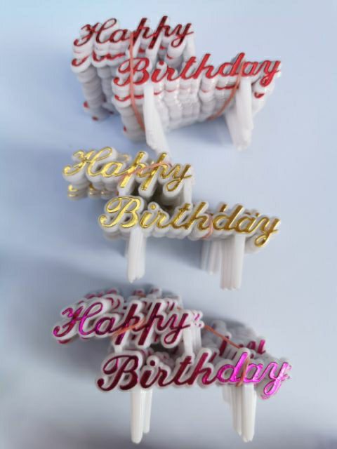 ภาพหน้าปกสินค้าป้ายปักเค้ก Happy Birthday (1แพคมี25ชิ้น) จากร้าน backhouse.store บน Shopee
