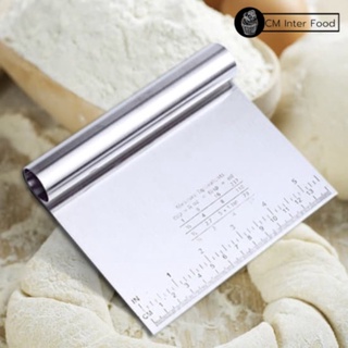 พร้อมส่ง สแตนเลสตัดแป้ง มีดตัดแป้ง มีขีดวัด ที่ตัดแป้ง