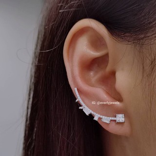 Earcuff #29 Earclimber Baguette ต่างหูคล้องหู​ ต่างหูแฟชั่น