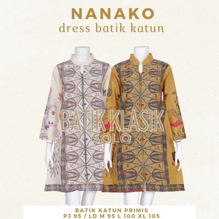 ผ้าบาติก ผ้าฝ้าย ลาย Nanako Tunic Solo