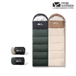 ถุงนอน Mobi Garden เนื้อผ้า Polyester นุ่มสบาย มีสองสี สามารถต่อกันได้ เหมาะกับอุณหภูมิตั้งแต่ 5-20℃