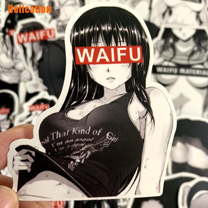 delication-สติกเกอร์ไวนิล-waifu-สําหรับติดตกแต่งแล็ปท็อป-30-ชิ้น