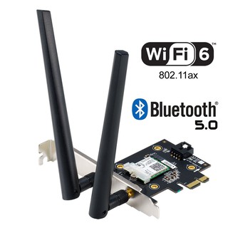 ภาพขนาดย่อของภาพหน้าปกสินค้าASUS (PCE-AX3000) AX3000 Dual Band PCI-E WiFi 6 (802.11ax) Supporting 160MHz Bluetooth 5.0 จากร้าน hardware_corner บน Shopee