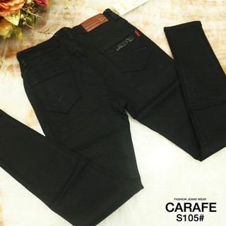 สินค้า กางเกงยีนส์ CARAFE รุ่น S105# (สีดำ) กางเกงยีนส์ ยีนส์ผู้หญิง เข้ารูป ขายาว ขาเดฟ