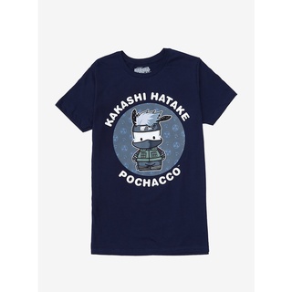 เสื้อยืดพิมพ์ลาย Naruto Shippuden X Hello Kitty And Friends Kakashi Pochacco สําหรับผู้ชาย