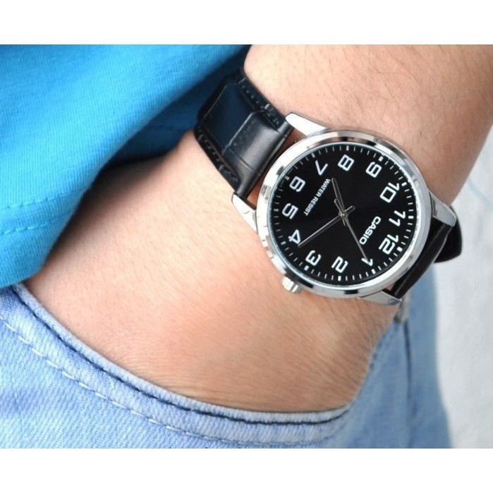 ภาพสินค้าของแท้ นาฬิกาข้อมือ Casio ผู้ชายรุ่น MTP-V001 สายหนัง พร้อมกล่อง จากร้าน wanwela.watch บน Shopee ภาพที่ 6
