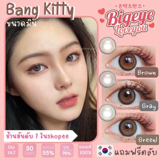 คอนแทคเลนส์ Mini Bang Brown / Gray (Kitty Kawaii) ขนาดมินิ 🌷 ลายฮิตจากเกาหลี