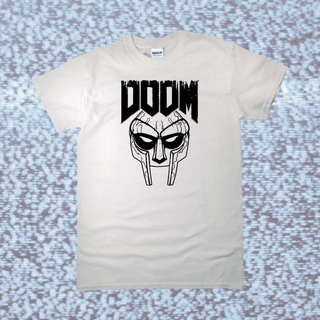 เสื้อยืดผ้าฝ้ายGildan เสื้อยืด พิมพ์ลายหน้ากาก Mf Doom สีขาว สไตล์คลาสสิก สําหรับผู้ชาย และผู้หญิงL XL  XXL 3XL