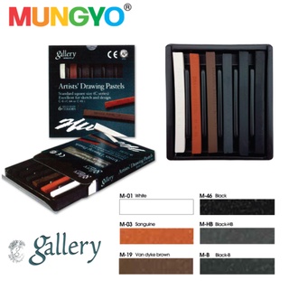 สีชอล์ค MUNGYO 6 สี เกรยอง ชาโคล