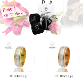 Finejewelthai แหวนเพชรสังเคราะห์-แหวนเงินแท้-แหวนแต่งงาน - R3140czwg-g/ R3140czwg-pg