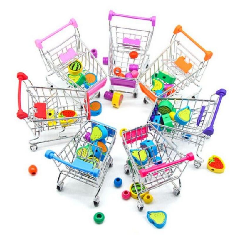 พร๊อพถ่ายรูป-mini-shopping-cart-รถเข็นจิ๋ว-รถเข็นช้อปปิ้งจิ๋ว