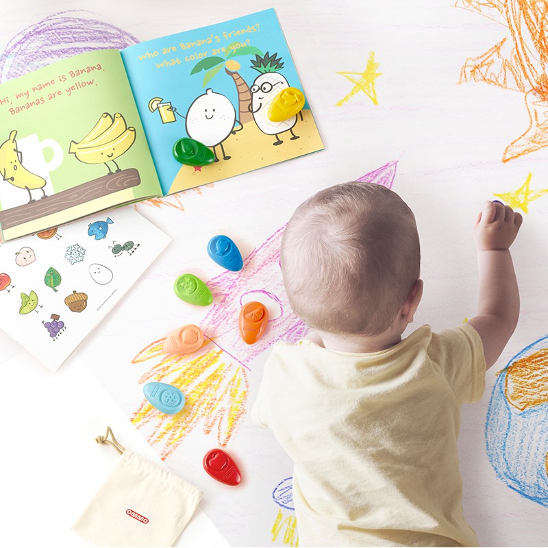 ommo-สีเทียนปลอดสารพิษ-baby-crayons-color-set-ของเล่นสำหรับเด็ก-ใช้วาดรูปสร้างจินตนาการ-สามารถเล่นได้ตั้งแต่-1-ขวบขึ้นไป