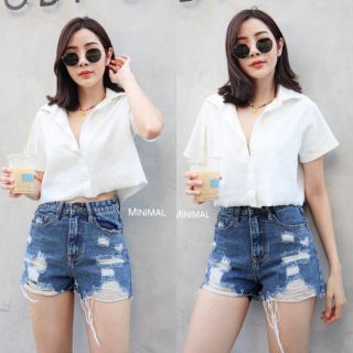 Minimal#ยีนส์ขาสั้น มีS-L