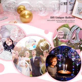 18/20/24/36 Valentines Day Transparent PVC Bobo Balloons Reusable Round Balloons for Wedding Birthday Decor