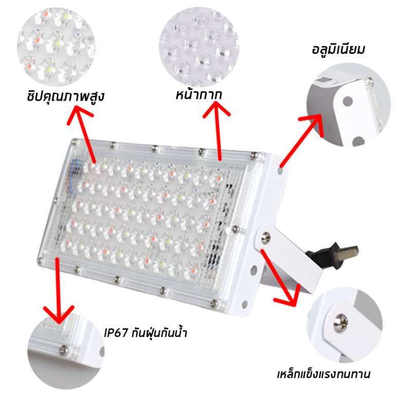 top-priceโคมไฟสปอร์ตไลท์-50w-50-led-sport-light-สว่างมาก-โคมไฟ-ไฟตั้งพื้น-สปอร์ตไลท์-ขนาดใหญ่พิเศษ