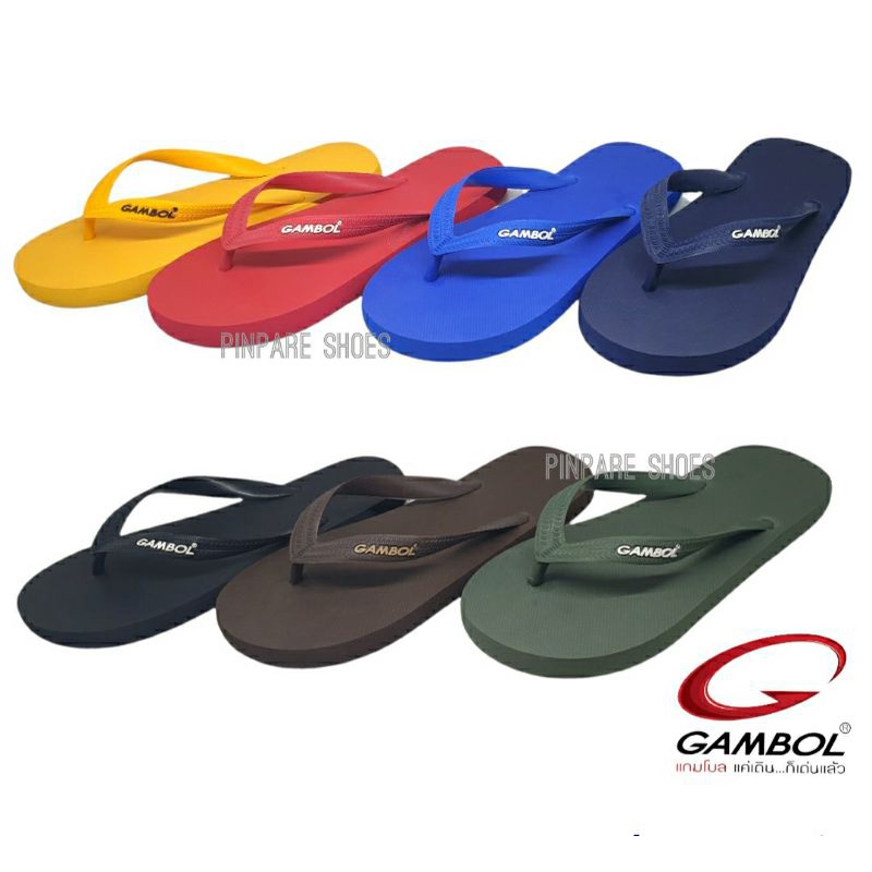ภาพหน้าปกสินค้าแกมโบลแท้  Gambol รองเท้าฟองน้ำสีพื้น ใส่สบาย GM71052 เบอร์ 9-11.5