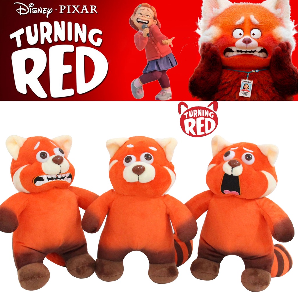 ภาพหน้าปกสินค้า(แบบใหม่ ) 22 ซม Disney Turning Red Panda Plush Doll Kawaii Mei Lee ตุ๊กตาการ์ตูนแพนด้าน่ารัก สีแดง ของขวัญวันเกิด สําหรับเด็ก