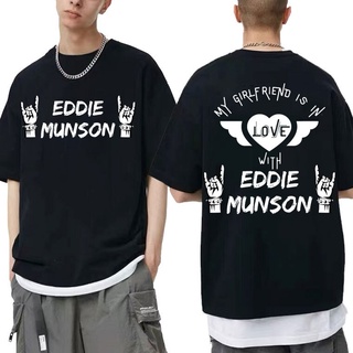 [S-5XL] เสื้อยืด พิมพ์ลายกราฟฟิค Stranger Things 4 Hellfire Club Eddie Munson สไตล์พังก์ร็อค ฮิปฮอป โอเวอร์ไซซ์ แฟชั่นสํ
