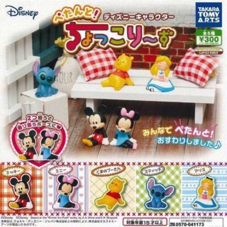 Disney Sleeping Gashapon กาชาปอง Stitch Pooh Minnie Mickey Alice
