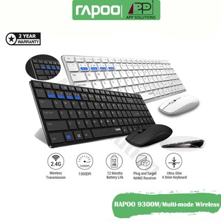 Keyboard&Mouse(คีย์บอร์ดเมาส์ไร้สาย)Multi-mode Bluetooth4.0 รุ่น9300M(Black,White)