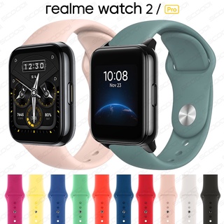 สายนาฬิกาข้อมือซิลิโคนสําหรับ Realme Watch 3 / 2 / 2 Pro