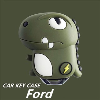 สินค้า 【Ford】ปลอกกุญแจรถ Ford  ecosport Fusion Taurus  ปลอกกุญแจซิลิโคนลายการ์ตูนไดโนเสาร์ Flex Expedition ซองกุญแจรถ น่ารัก