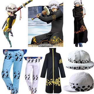 สินค้า ชุดคอสเพลย์ เสื้อคลุม กางเกง หมวก เครื่องแต่งกายคอสเพลย์ อนิเมะ Trafalgar Law สําหรับปาร์ตี้ฮาโลวีน