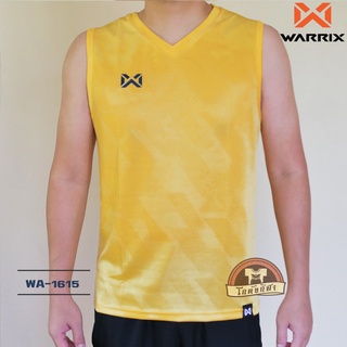WARRIX เสื้อวิ่ง คอวี ลาย Pulse Unity WA-1615 สีเหลือง YY วาริกซ์ วอริกซ์ ของแท้ 100%