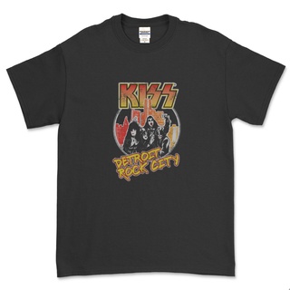 ROUND คอลูกเรือKiss - เสื้อยืด พิมพ์ลาย DETROIT ROCK CITY / BAND-4XL