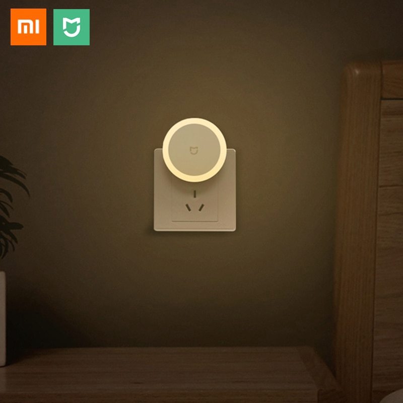 xiaomi-mijia-led-plug-in-ไฟกลางคืนสมาร์ทเซ็นเซอร์วัดแสงแสงอัตโนมัติสวิทช์สัมผัสแสงสีขาวอบอุ่นโคมไฟสำหรับเด็กห้องนอน