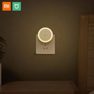 Xiaomi Mijia LED Plug-in ไฟกลางคืนสมาร์ทเซ็นเซอร์วัดแสงแสงอัตโนมัติสวิทช์สัมผัสแสงสีขาวอบอุ่นโคมไฟสำหรับเด็กห้องนอน