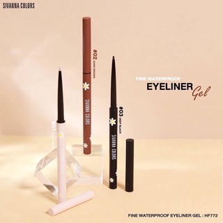 SIVANNA COLORS FINE WATERPROOF EYELINER GEL ซิเวนน่า คัลเลอร์ ไฟน์ วอเตอร์พลูฟ อายไลเนอร์ เจล กันน้ำ HF772