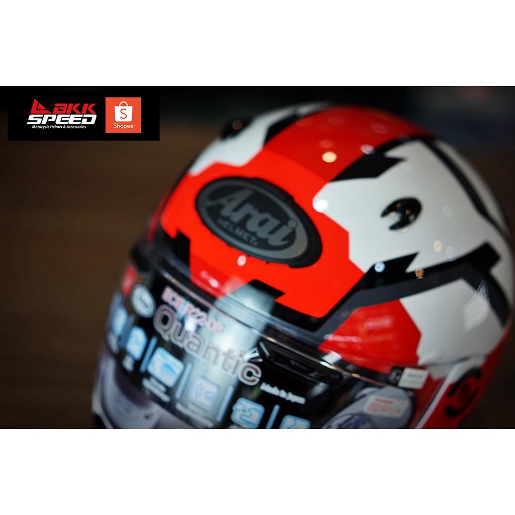 arai-quantic-face-red-ลายใหม่-2022-มาตรฐาน-ece-r22-06