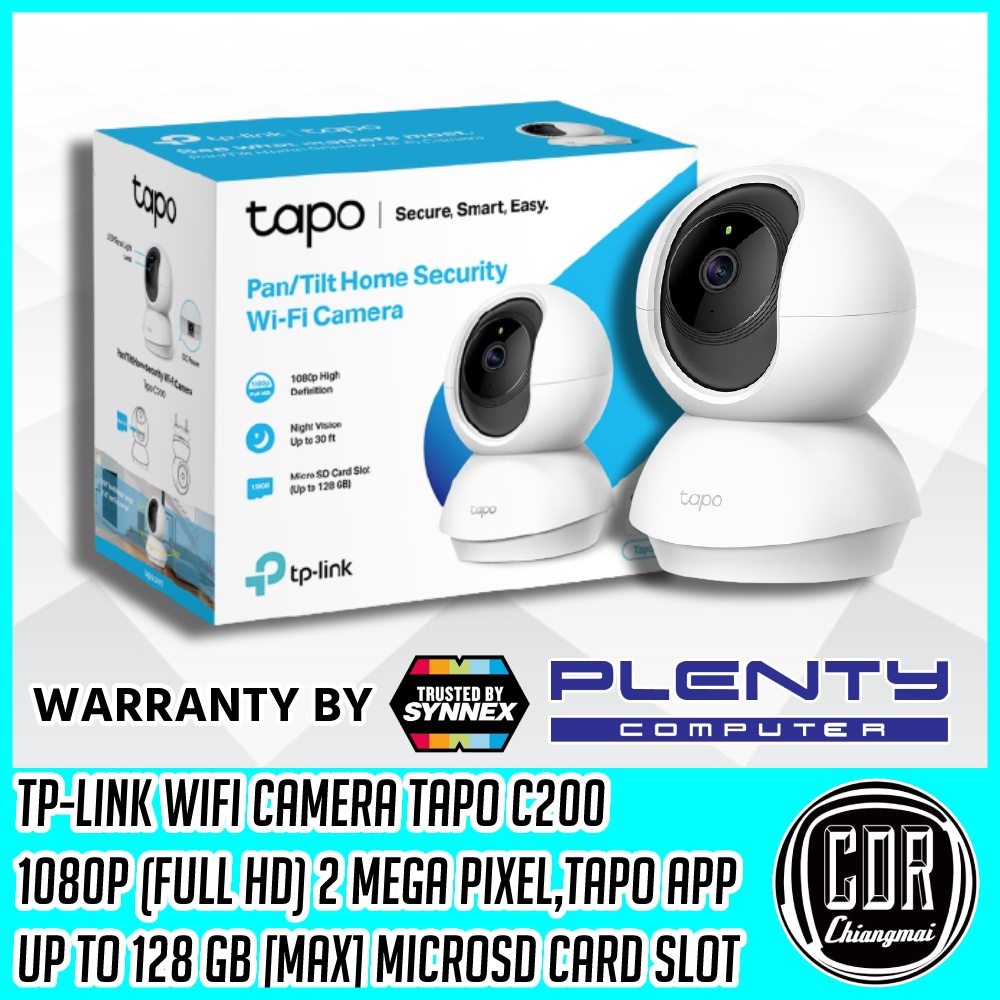 ภาพหน้าปกสินค้าTP-Link Tapo C200 ที่สุดแห่ง Home Security WiFi Camera 360 1080p Full HD Imaging IP Camera (ประกัน Synnex ) จากร้าน chiangmai_cdr บน Shopee
