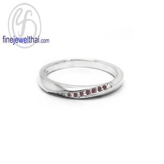 Finejewelthai-แหวนโกเมน-โกเมน-แหวนพลอย-แหวนเงินแท้-พลอยประจำเดือนเกิด-Garnet-Silver-Ring-Birthstone-R1341gm