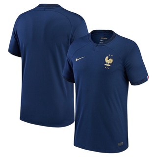 เสื้อกีฬาแขนสั้น ลายทีมชาติฟุตบอล France Home 2022-23 ไซซ์ S-4XL 22-23