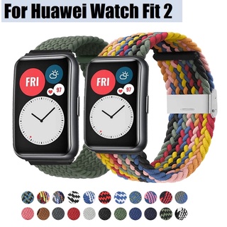 ภาพหน้าปกสินค้าสาย Huawei watch fit 2 Strap ไนลอน การทอผ้า Huawei watch fit 2 สาย Braided สายนาฬิกา huaweiwatch fit 2 Replacement Wristband Huawei fit 2 สายนาฬิกา Adjustable Bracelet สาย Huawei fit 2 Strap ที่เกี่ยวข้อง