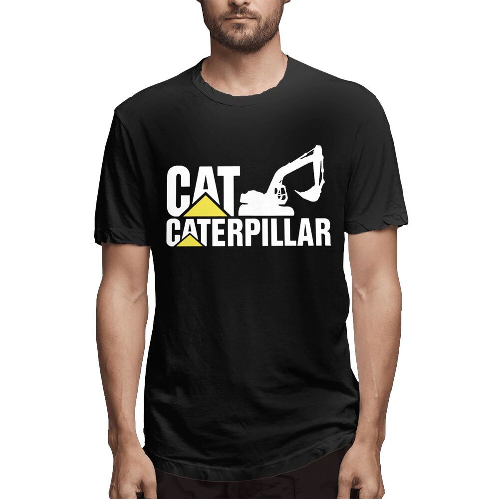 เสื้อยืด-พิมพ์ลาย-jcb-power-system-caterpillar-cat-b-สีดํา