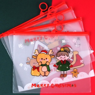 Dudu  Lovely Xmas Pen Bag for Case Clear Cosmetics Travel Organizer for Stocking Stuff